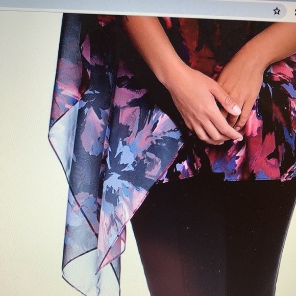 Vanessa Williams Asymmetrical Flutter Top  - NWOT - Picture 4 of 9